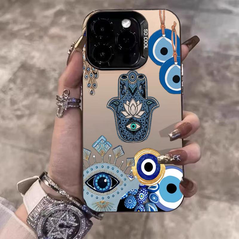 

Black Palm Eye Graffiti Electroplate Phone Case For Xiaomi Poco F6 X5 X6 M6 Pro Mi 15 14 13 12 13T 14T Pro 11 Lite 5G NE Cover Mi 13T(13T Pro)