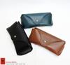 soft Tochigi leather eyeglass case for men and A great gift for Stylish, lightweight, women. anyone. (Chocolate)