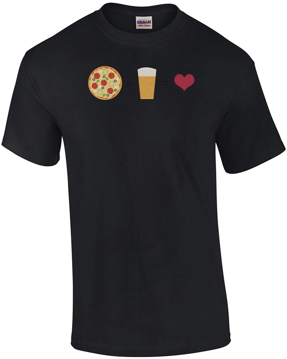 Pizza + Beer = Love T-Shirt 4XL