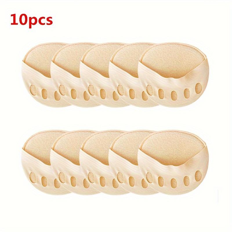 

[Удобная накладка для пальцев] 10 шт. Накладка для передней части обуви на высоком каблуке для пяти пальцев | Мягкая, дышащая, моющаяся, противоскользящая, амортизирующая накладка для защиты женской стопы 10pcs