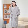 Women's Thickened A-Line Hooded Bathrobe: Pure Cotton, Absorbent & Quick-Drying, Perfect for Autumn/Winter Warmth After Bathing.