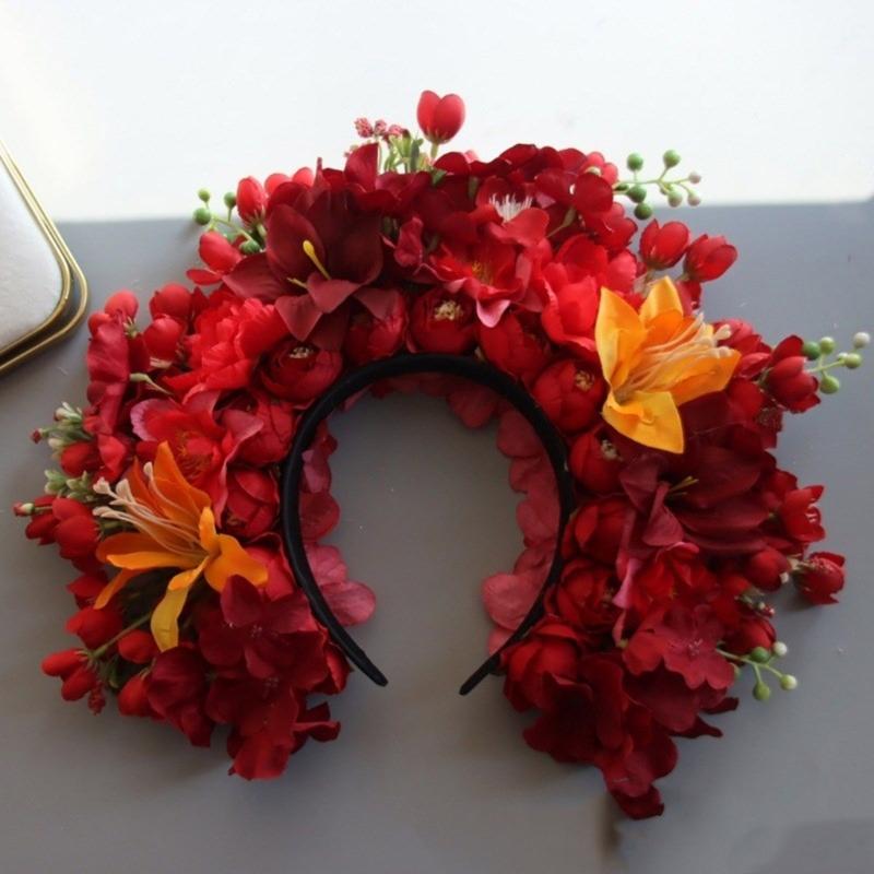 Bridal Garlands Florals Crowns Wedding Flower Headband Beach Wreath Hairband Girl Hair Accessory Women Head Hoop Props