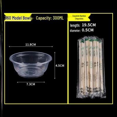 ZISIZ Disposable Plastic Takeaway Bowl