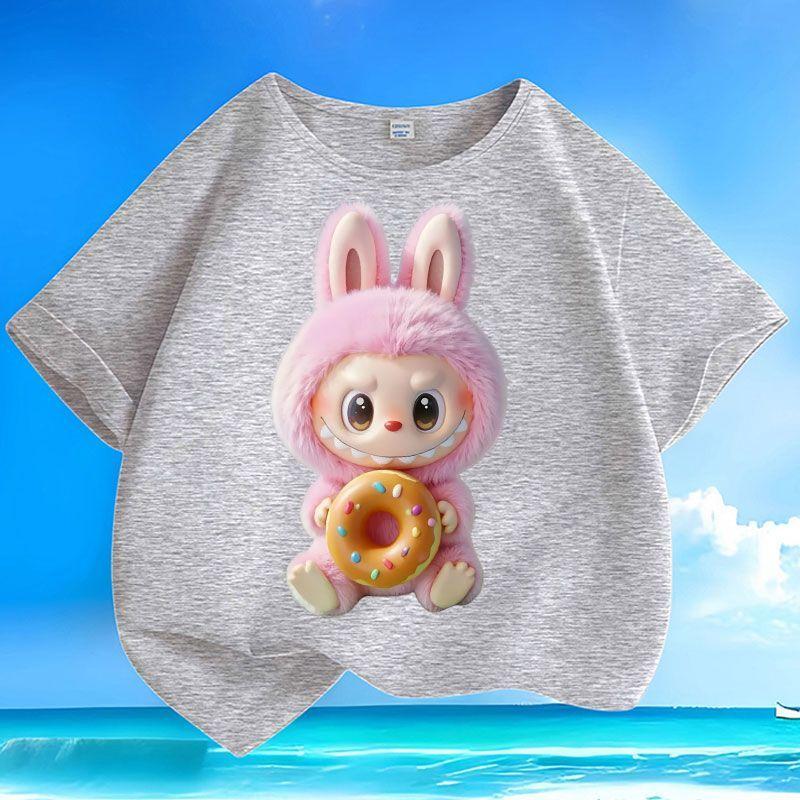 Pure Cotton Fashionable T-shirts for Children, Short-sleeved Tops for Boys and Girls In Summer