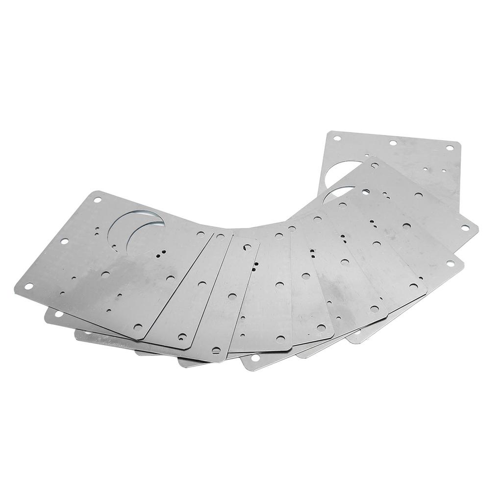10 PCS Cabinet Hinges Repair Plate with Fixing Screws Thicken Stainless Steel Cupboard Door Hinge