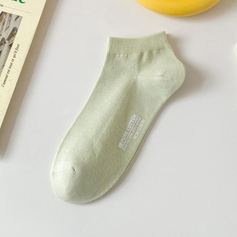 

Весенние сетчатые носки-лодочки с термопечатью, влагоотводящие, дышащие, однотонные короткие носки для женщин, всесезонные носки из хлопка с низким верхом и низким вырезом для женщин 5 Pairs