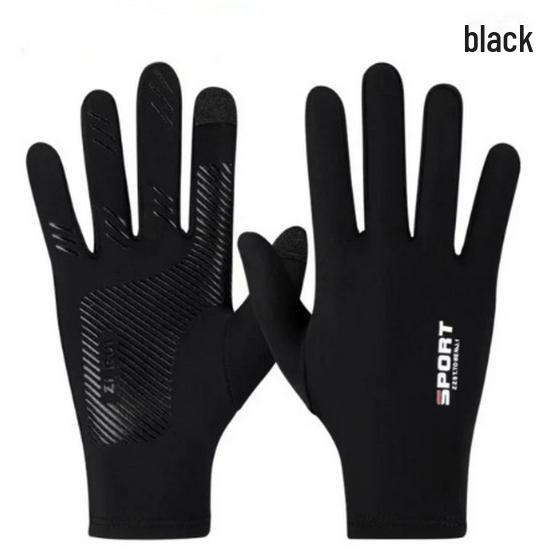 UV Protection Ice Silk Fishing Gloves: Two-Finger Design for Summer Cycling and Fitness