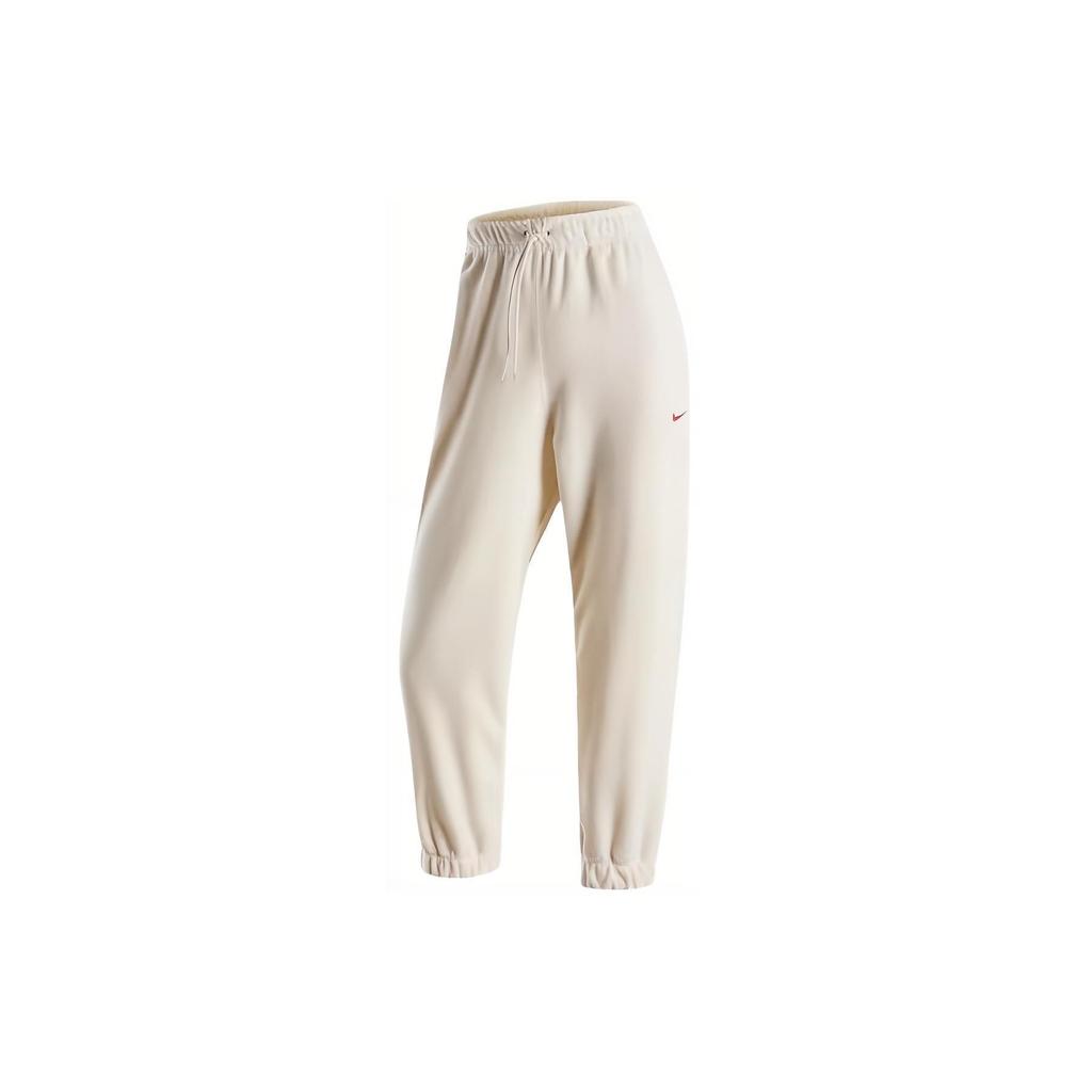 Nike Dragon Leap New Year Series FW23 Long Fleece Casual Pants Women Bottoms Coconut-Milk FZ6388-113