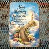 Vintage Metal Tin Sign If Tears Could Stairway to Heaven Memorial Decor
