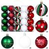 Cross-border Christmas Ornament Set: 40 Decorative 6CM Painted and Plated Plastic Balls.