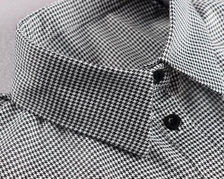 Women's Trendy Houndstooth Peter Pan Fake Collar Shirt
