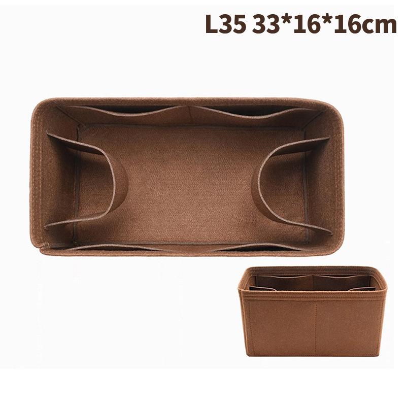 25 30 35 Filtstoff Innleggspose Organizer Sminke Håndveske Organizer Reise Innvendig Lommebok Bærbare Kosmetikkvesker