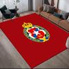 Roter Stern Belgrad Flanellmuster Quadratischer Teppich, Läufer, Teppich für Wohnzimmer Schlafzimmer Sofa Spielzimmer Dekoration, Rutschfeste Fußmatte