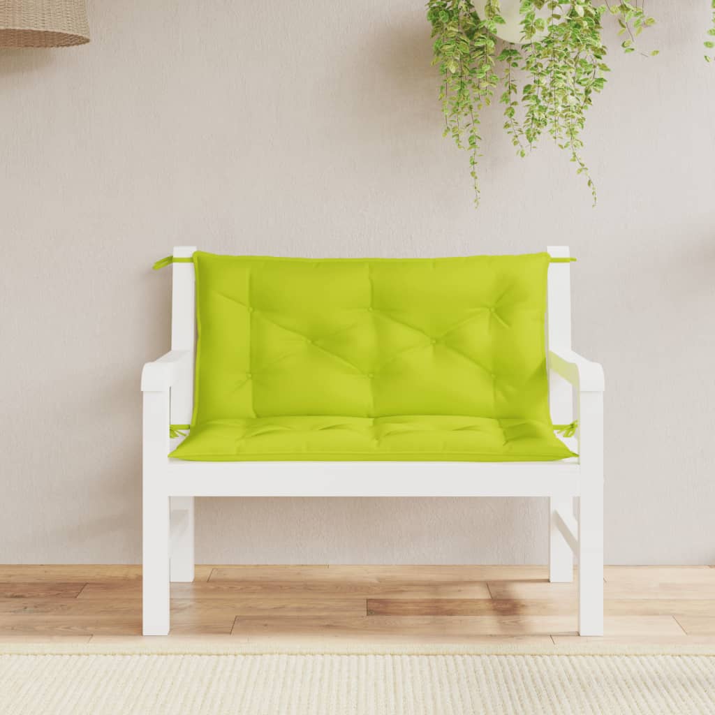 Garden Bench Cushions 2 Pcs. Neon Green 100 X 50 X 7 Cm Oxford Fabric