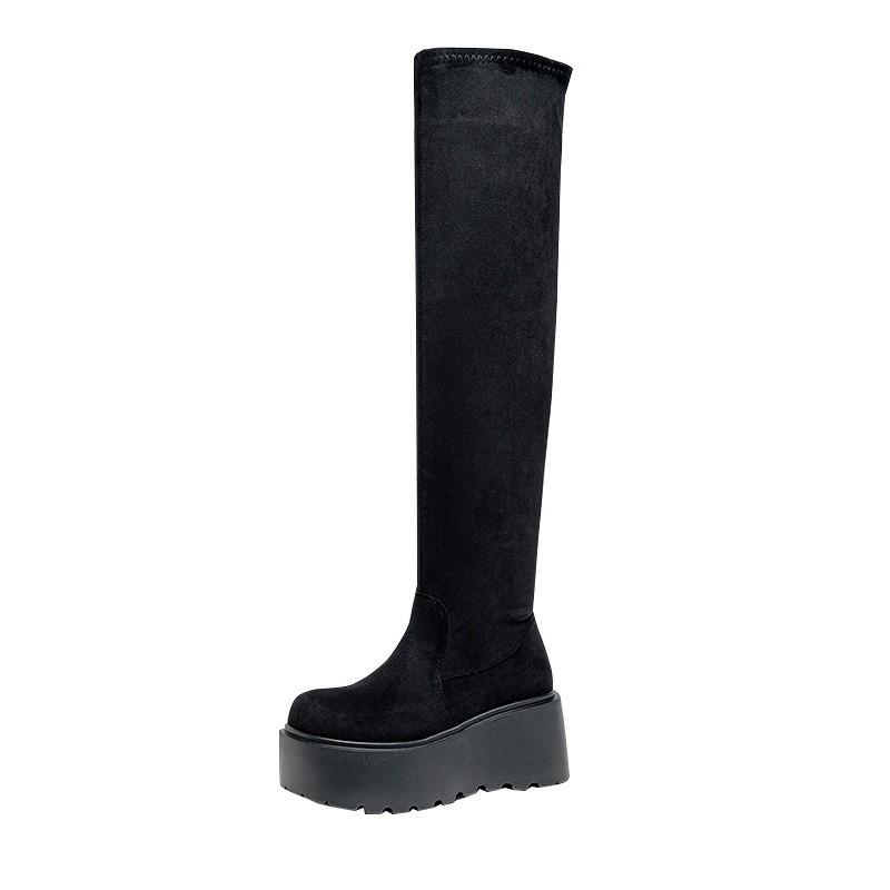 Suede Over Knee High Boots Women`s