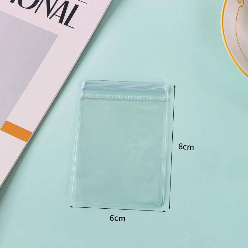 20 st PVC Genomskinliga Blixtlåspåsar Anti-oxidation Smyckesorganisatörspåse Dammsäker Resegåvor Förvaringspåsar