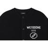 WE11DONE FW26 1506 Logo Button Long Sleeve Knit Sweater Unisex Sweater WD-KC2-26-605-U-BK
