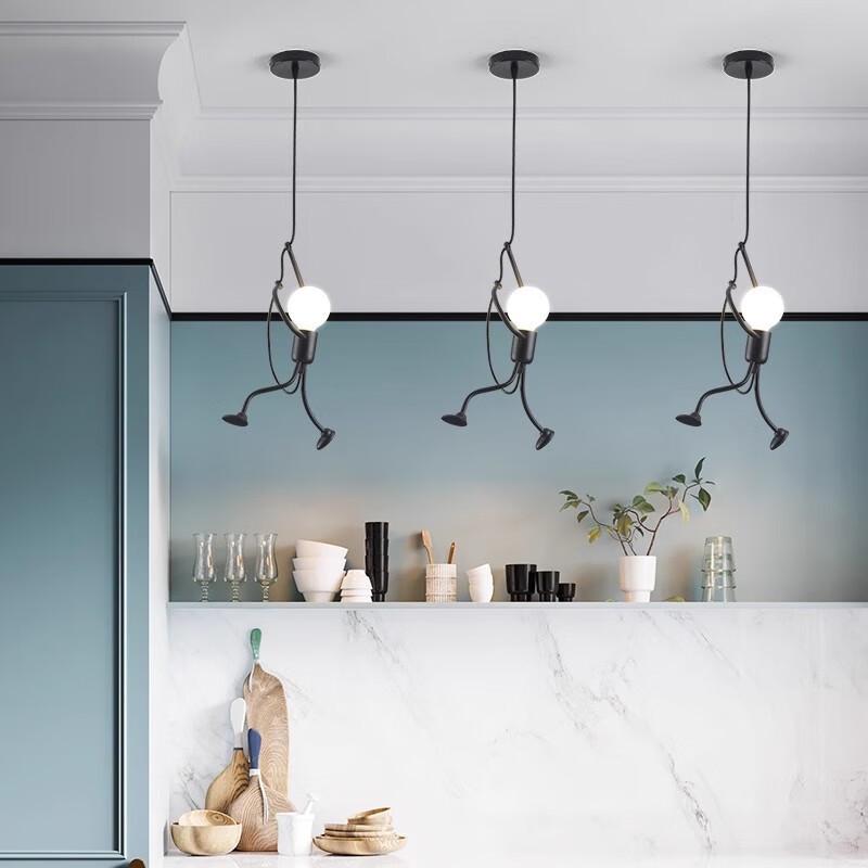 UOSU Nordic Industrial Iron Man Pendant Lamp