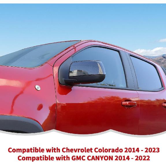 Carbon Fiber Rearview Mirror Cover Trim Shell Kit Car Rear View Side Mirror Exterior Decoration Accessories for Chevrolet Colorado 2014-2022,for GMC
