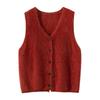 Women's 100% Cashmere Brushed V-Neck Vest Top - Autumn/Winter Layering Essential