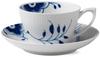 [Authentic Import] Royal Copenhagen Blue Fluted Mega Cup & Saucer 280ml 1017335 White - Wedding Gift