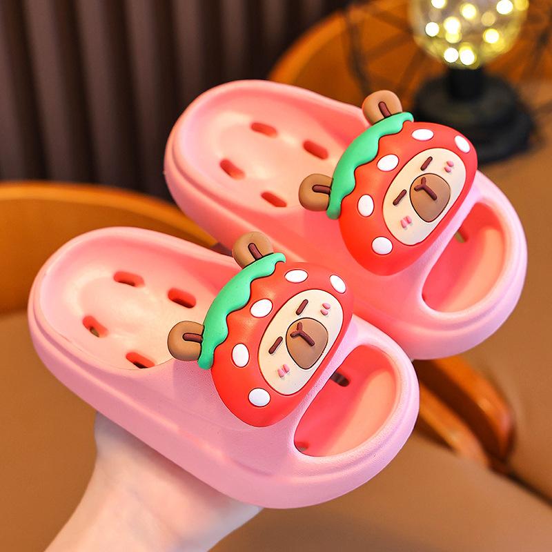 Summer Children's Water-Resistant Sandals Boys and Girls Non-Slip Soft Cushioning Parent-Child Quick-Dry Kids Bath Sandals