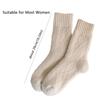 Winter Warm Retro Women Socks Diamond Check Thicken Women Pile Socks Thermal Solid Color Warm Wool Crew Socks
