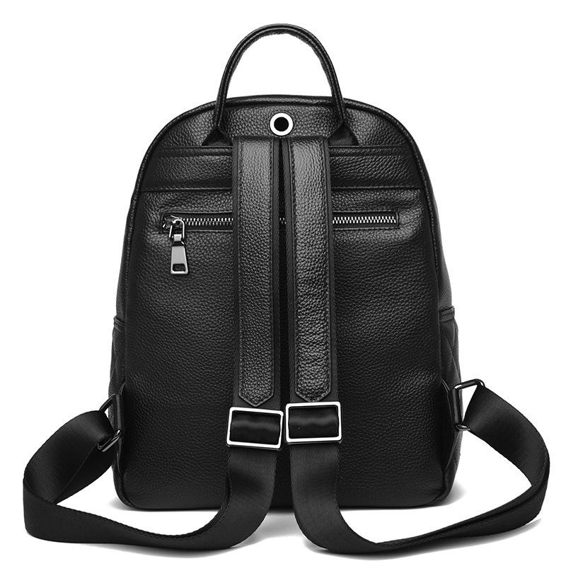 Leather backpack bag women's new casual fashion niche first-layer cowhide large-capacity backpack