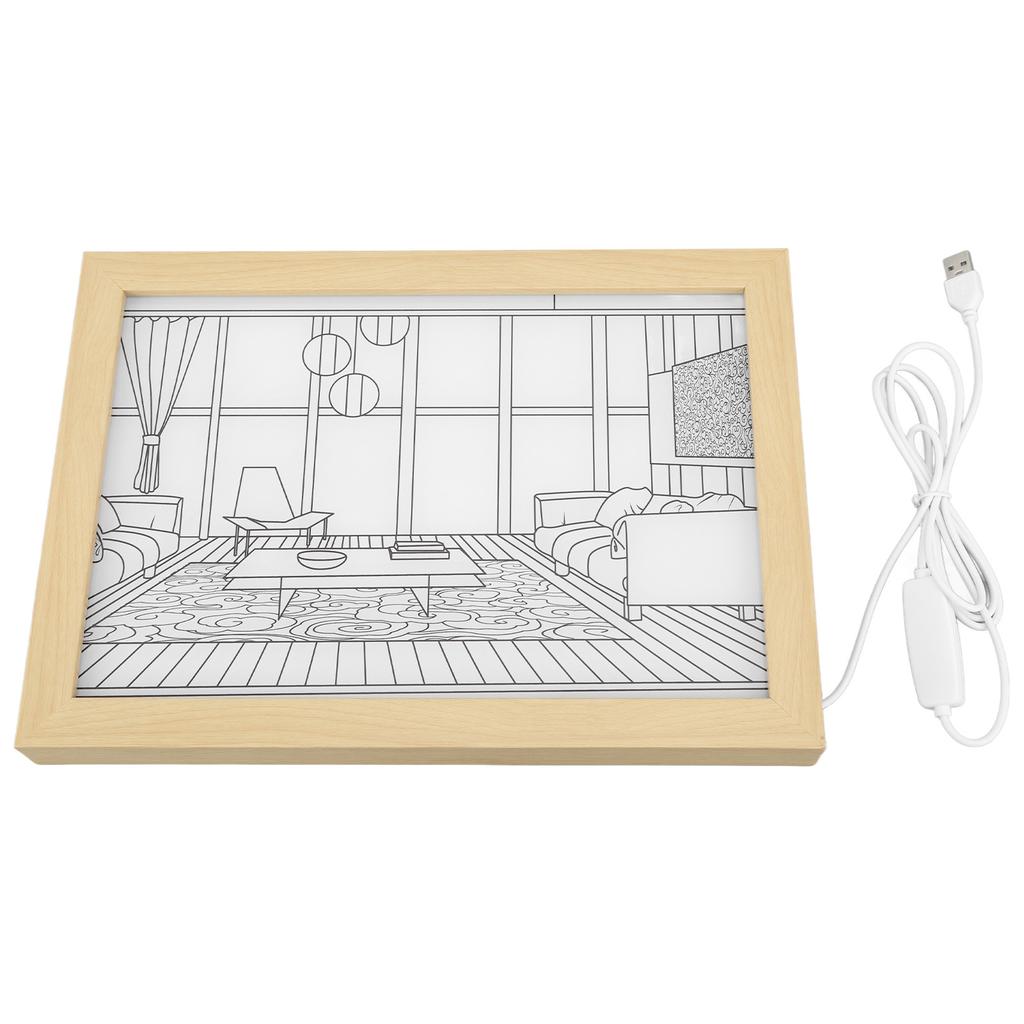 LED Decorative Light Painting USB Powered Japan Anime   Seaside Modern Simulate Sunshine Drawing Night Light for Bedroom Living Room  