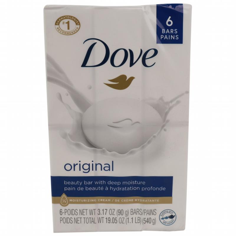 Dove White Deep Moisture Beauty Bar, 90g, 6 pcs