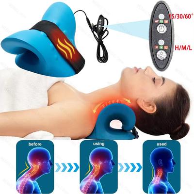 Neck Stretcher Pain Relief Cervical Traction Device Pillow Graphene Heating Pad Traction Pillow Orthopedic Shoulder Relaxer