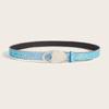 Girl Glittered Waist Belt Street Dance Jeans Belt Decorative Round Buckle