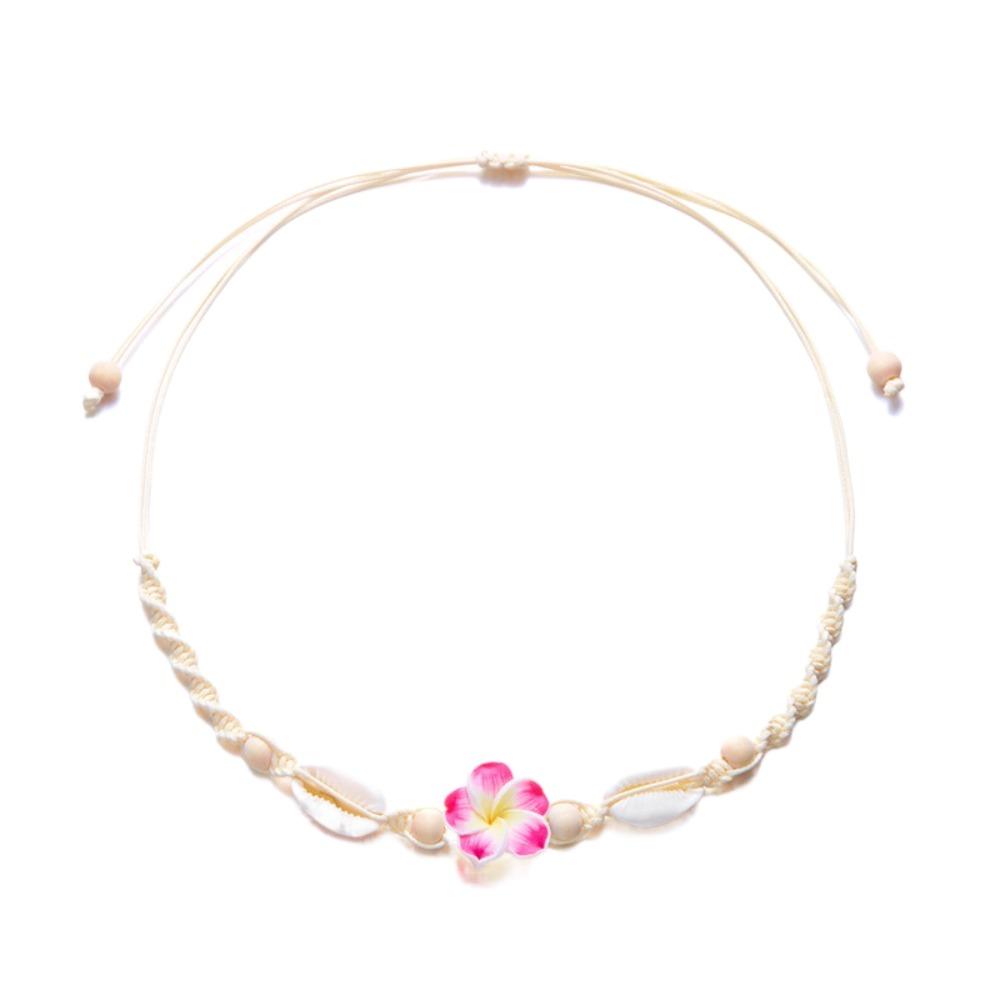 Bohemia Flower Clavicle Chain Weaving Chain Choker Fashion Shell Beads Necklace  Seaside