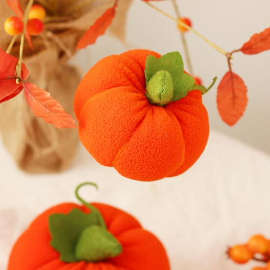 Plyšový dýňový polštář 3D simulovaná dýně polštář na pohovku měkká oranžová dýně domácí dekorace na Halloween Den díkůvzdání dětský dárek