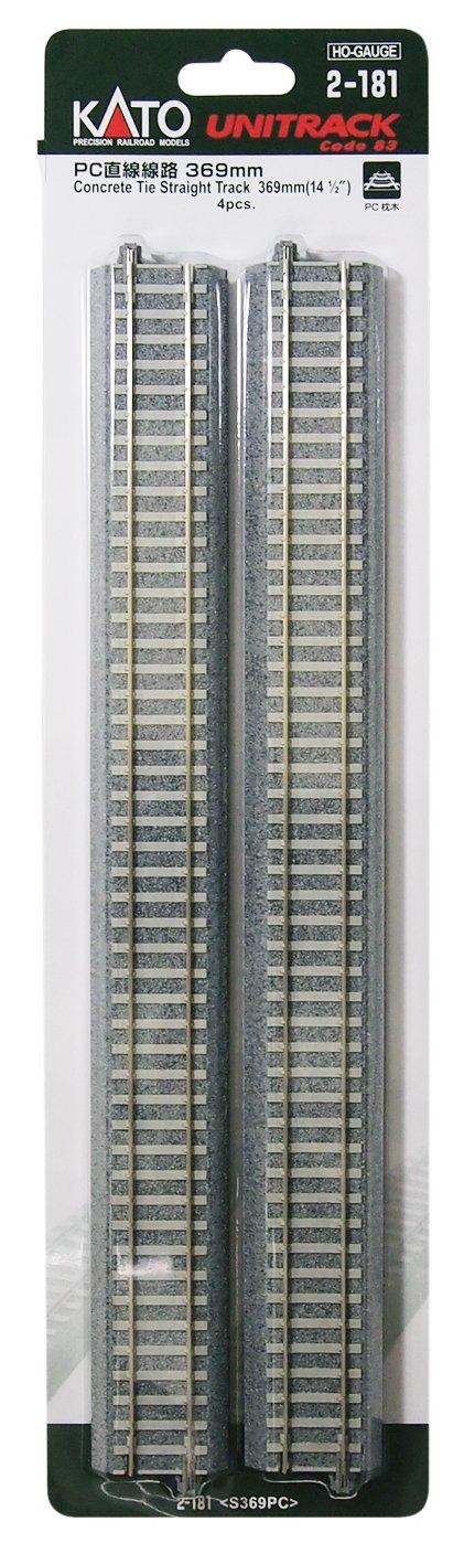 KATO HO Gauge PC Straight Set of Model Railroad Supplies Track, 369mm, 4, 2-181,