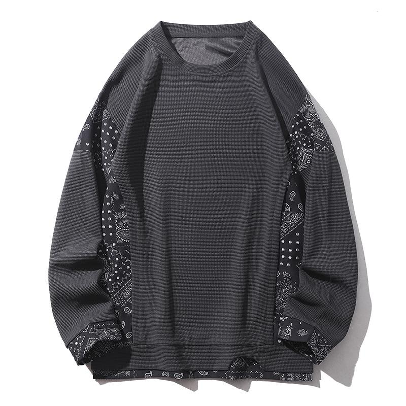 New Autumn Winter Style Men's Loose Crewneck Street Sweatshirt Youthful Fashionable Casual Long-sleeve Top