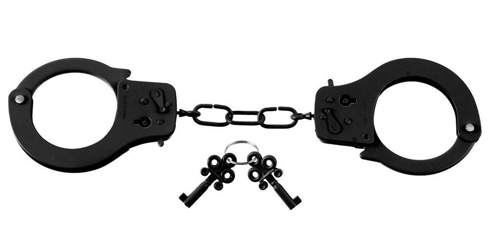 Fetisch-Fantasie-Serie - Schwarze Metall-Handgelenkfesseln