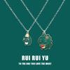 RUI RUI YU Little Monster Necklace Pendant Necklace for Women Men Girlfriend Couple Lover Jewelry Gift