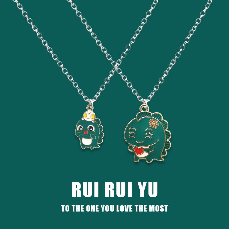 RUI RUI YU Little Monster Necklace Pendant Necklace for Women Men Girlfriend Couple Lover Jewelry Gift