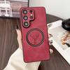 PU Leather Deer Phone Case For Samsung Galaxy S26 S25 S24 Ultra Plus S26Ultra Cases For Magsafe Wireless Charge Cover
