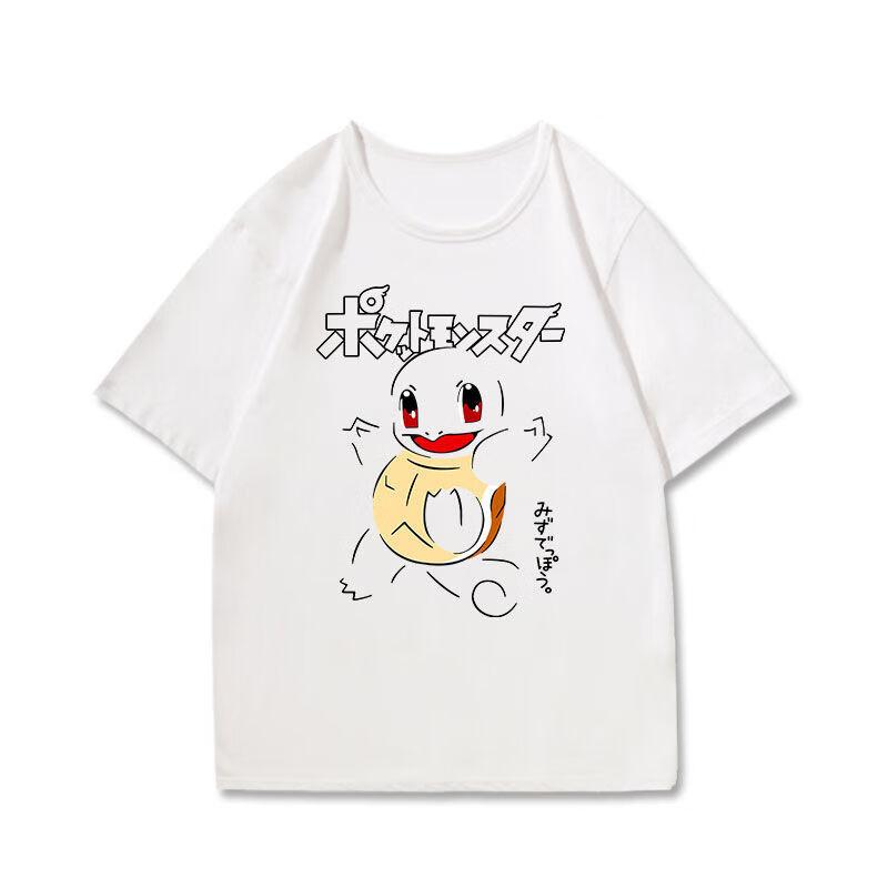Pokémon Anime Printing Oversized Cotton Tshirt Men and Women Breathable Fashion Leisure Y2K Short Sleeve Summer Tshirt Unisex