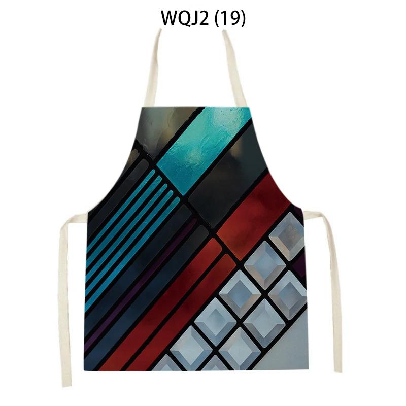 Ärmellose Küchenschürzen für Erwachsene und Kinder, ärmellose Schürzen mit abstraktem Geometriedruck, Back- und Kochzubehör, Reinigungsschürzen