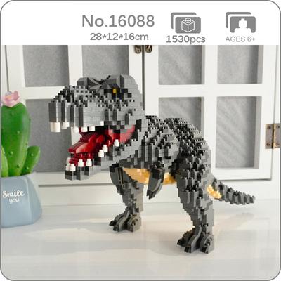 16088  Dinosaur Tyrannosaurus Rex Animal Monster DIY Mini Diamond Blocks Bricks Building Toy for Children No Box
