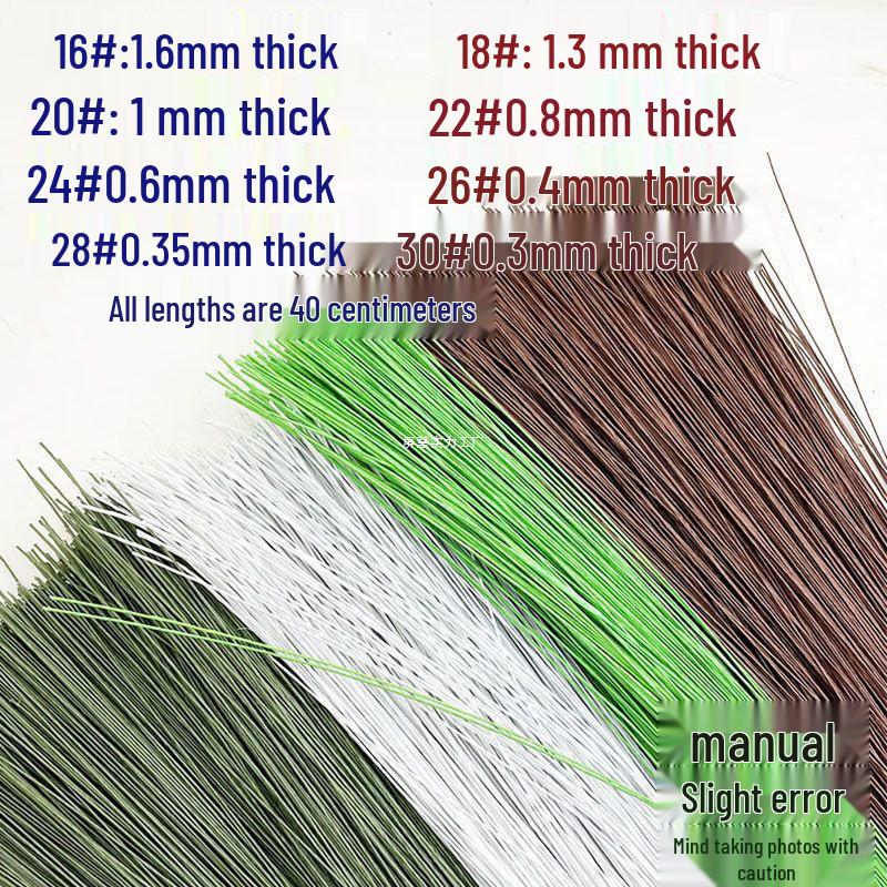 26-Gauge Green Floral Iron Wire for DIY Paper-Wrapped Flower Stems and Gypsophila.