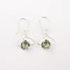 Green Amethyst Gemstone 925 Solid Silver Jewelry Handmade Women's Earrings 1.50" EE-2-39