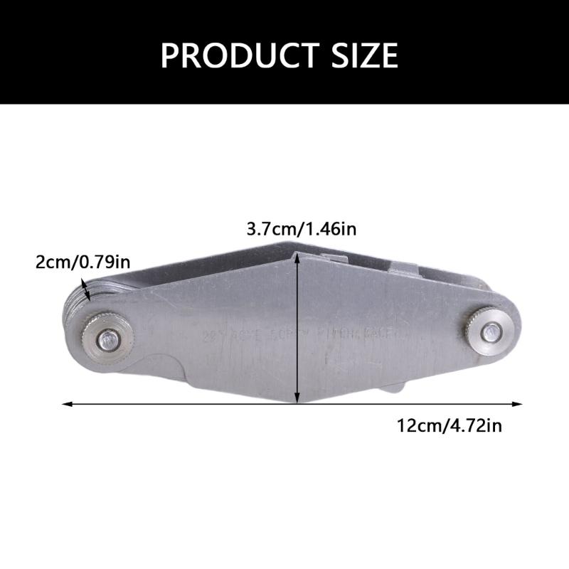 Stainless T Thread Gauge 29° Screw Gauge Thread Gauge Screw Measuring Tool for Industrial Measurement