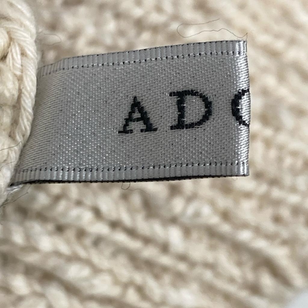 ADORE 531-2170212 White Tally Slub Intarsia Knit tops 38 White x blackUsed