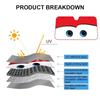 130x70 Cartoon Car Solar Protection Heated Windshield Sunshade Car Window Windscreen Cover Sun Shade Auto Sun Visor