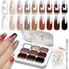 LIMEGIRL 7IN1 Gradient Painting Gel Kit 9 Grid Gradient Color Solid Nail Polish with 50pcs Sponge Nail Art DIY Color Gel Kit