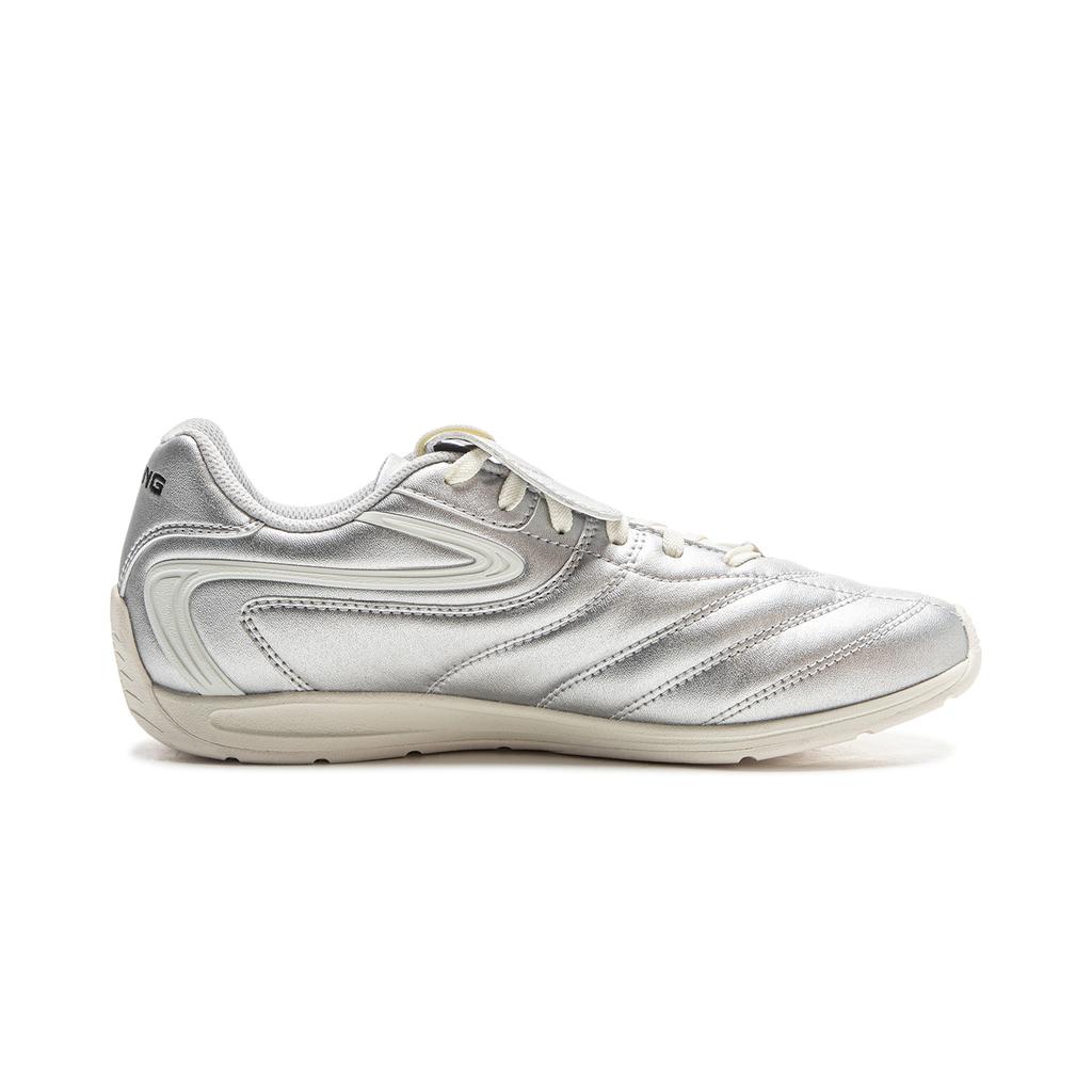 Li Ning Slip Resistant, Abrasion Resistant, Lightweight Low top Casual Shoes Women's Silver AGLV136-5